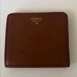 Fossil Tan Leather Card Holder